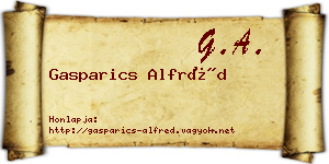 Gasparics Alfréd névjegykártya
